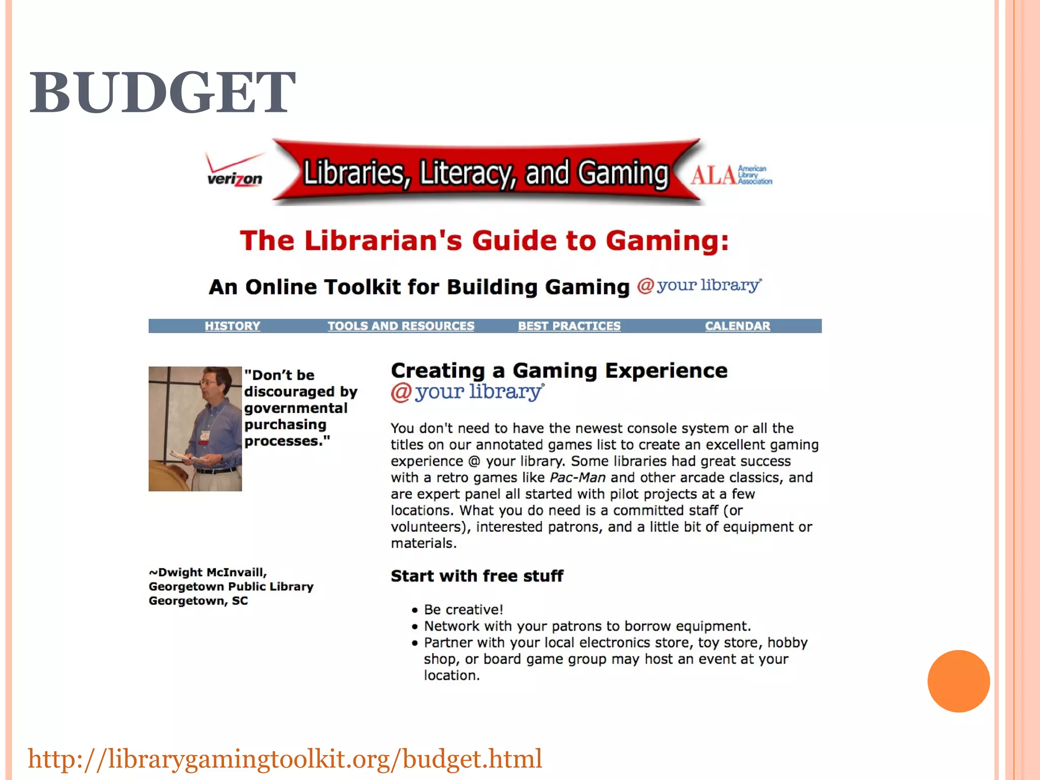 BUDGET http://librarygamingtoolkit.org/budget.html   