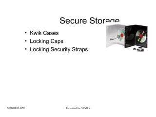 Secure Storage Kwik Cases Locking Caps Locking Security Straps 