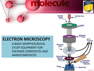 ELECTRON MICROSCOPY
- A BASIC MORPHOLOGICAL
STUDY EQUIPMENT FOR
POLYMER COMPOSITES AND
NANOCOMPOSITES
 