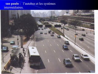 sao paulo : l’autobus et les systèmes
intermédiaires.
 