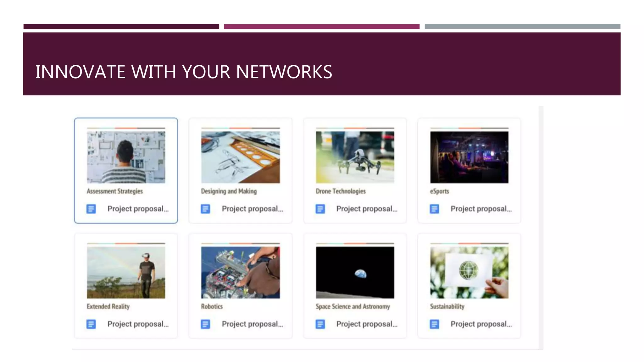 INNOVATE WITH YOUR NETWORKS
 