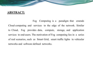 FOG COMPUTING | PPTX