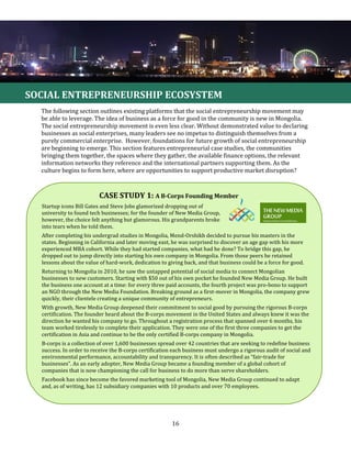 Social Entrepreneurship Ecosystem Report in Mongolia | PDF