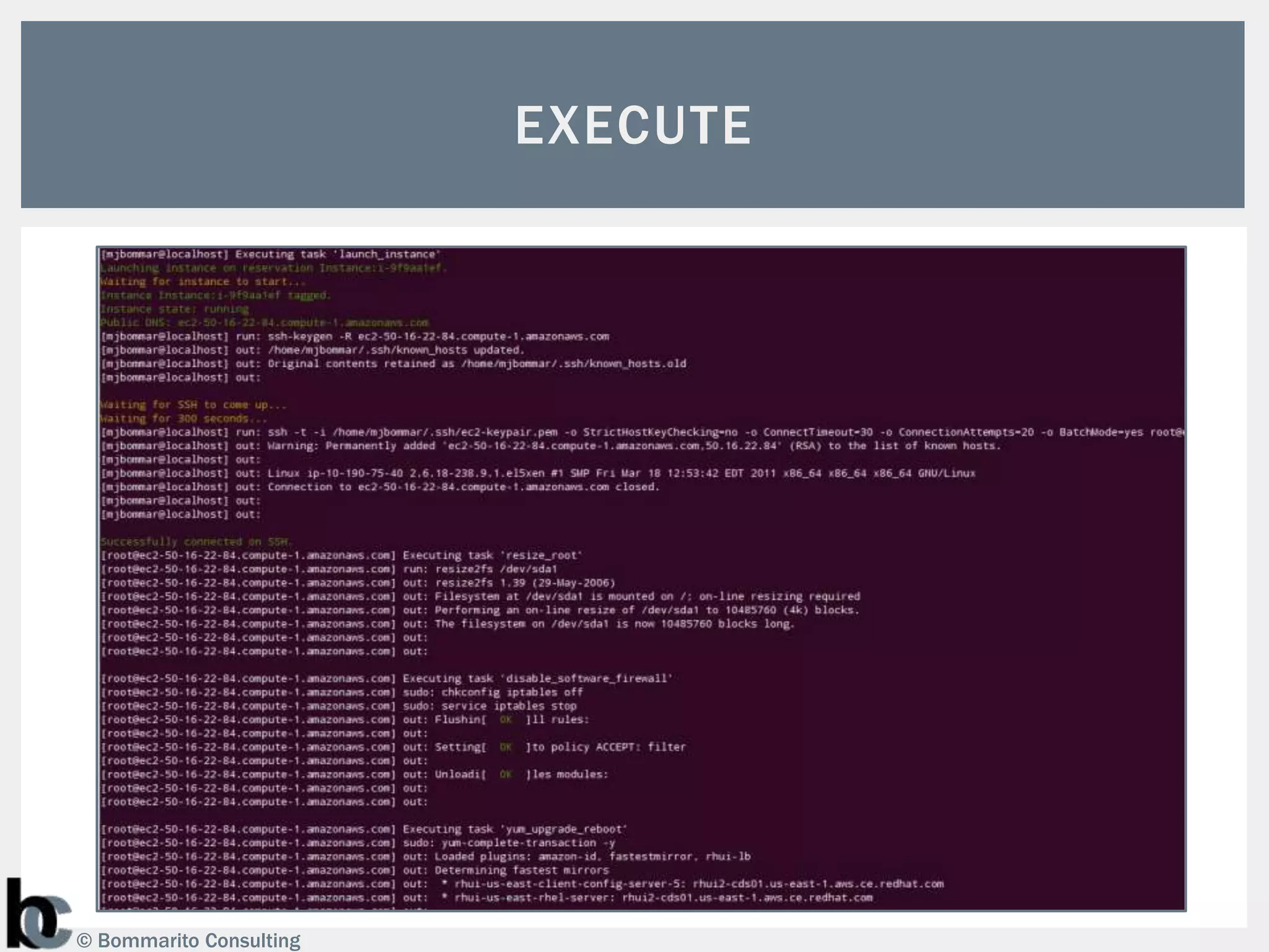 EXECUTE




© Bommarito Consulting
 