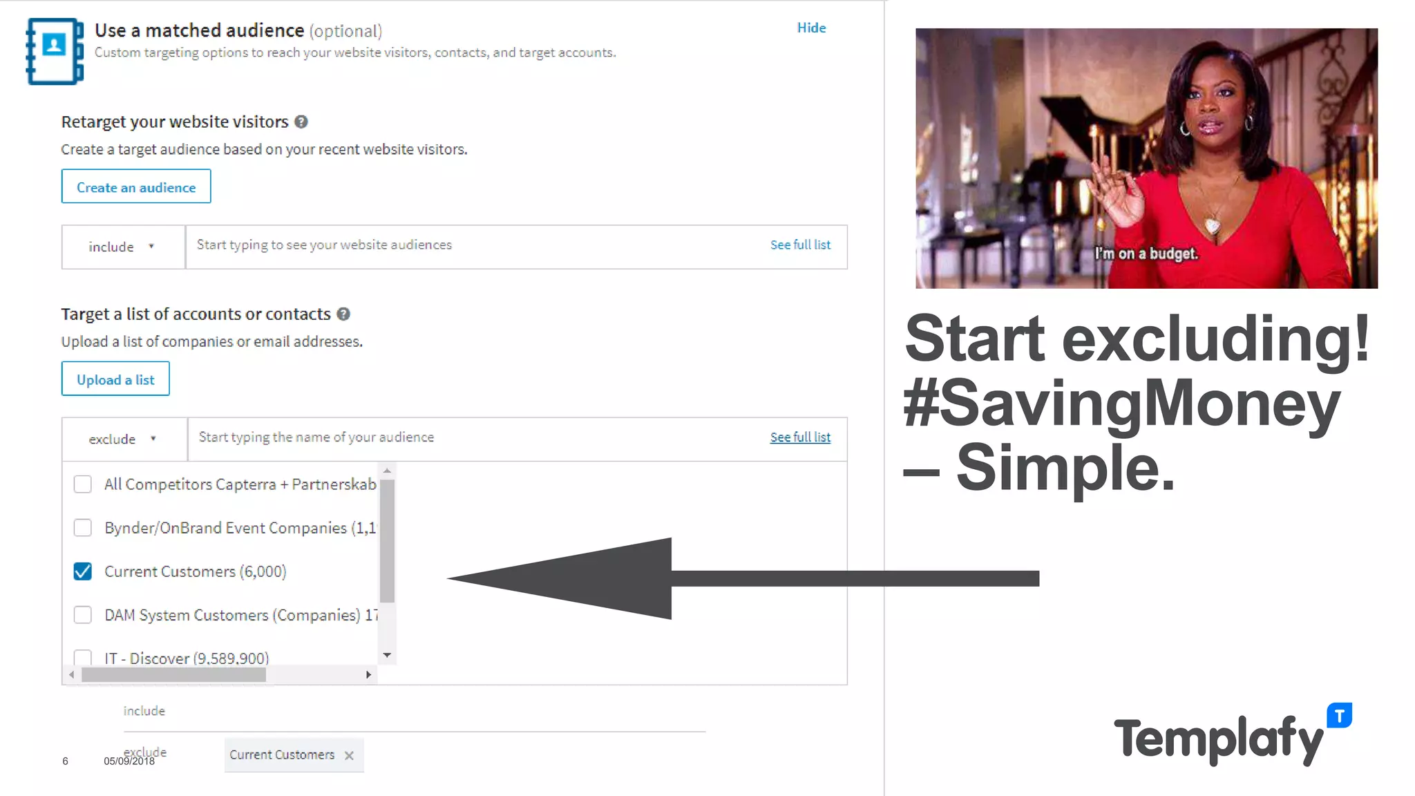 05/09/20186
Start excluding!
#SavingMoney
– Simple.
 