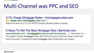 7@timmayer
Multi-Channel was PPC and SEO
 