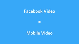 Facebook Video
=
Mobile Video
 