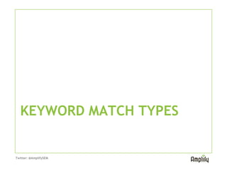 KEYWORD MATCH TYPES


Twitter: @AmplifySEM
 