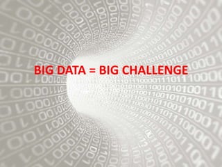 BIG DATA = BIG CHALLENGE
 