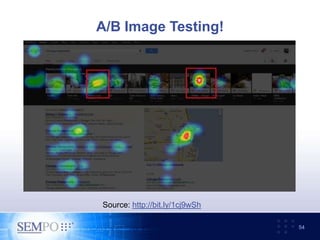 A/B Image Testing!
54
Source: http://bit.ly/1cj9wSh
 
