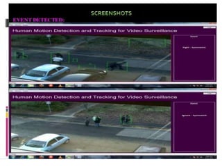 HUMAN MOTION DETECTION AND TRACKING FOR VIDEO SURVEILLANCE | PPTX