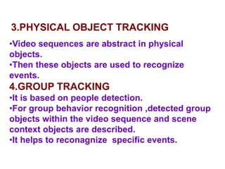 HUMAN MOTION DETECTION AND TRACKING FOR VIDEO SURVEILLANCE | PPTX