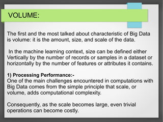 Machine learning with Big Data power point presentation | PPT