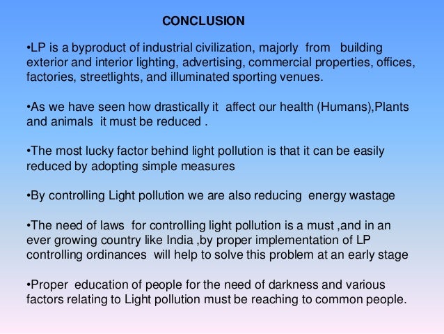 essay on light pollution