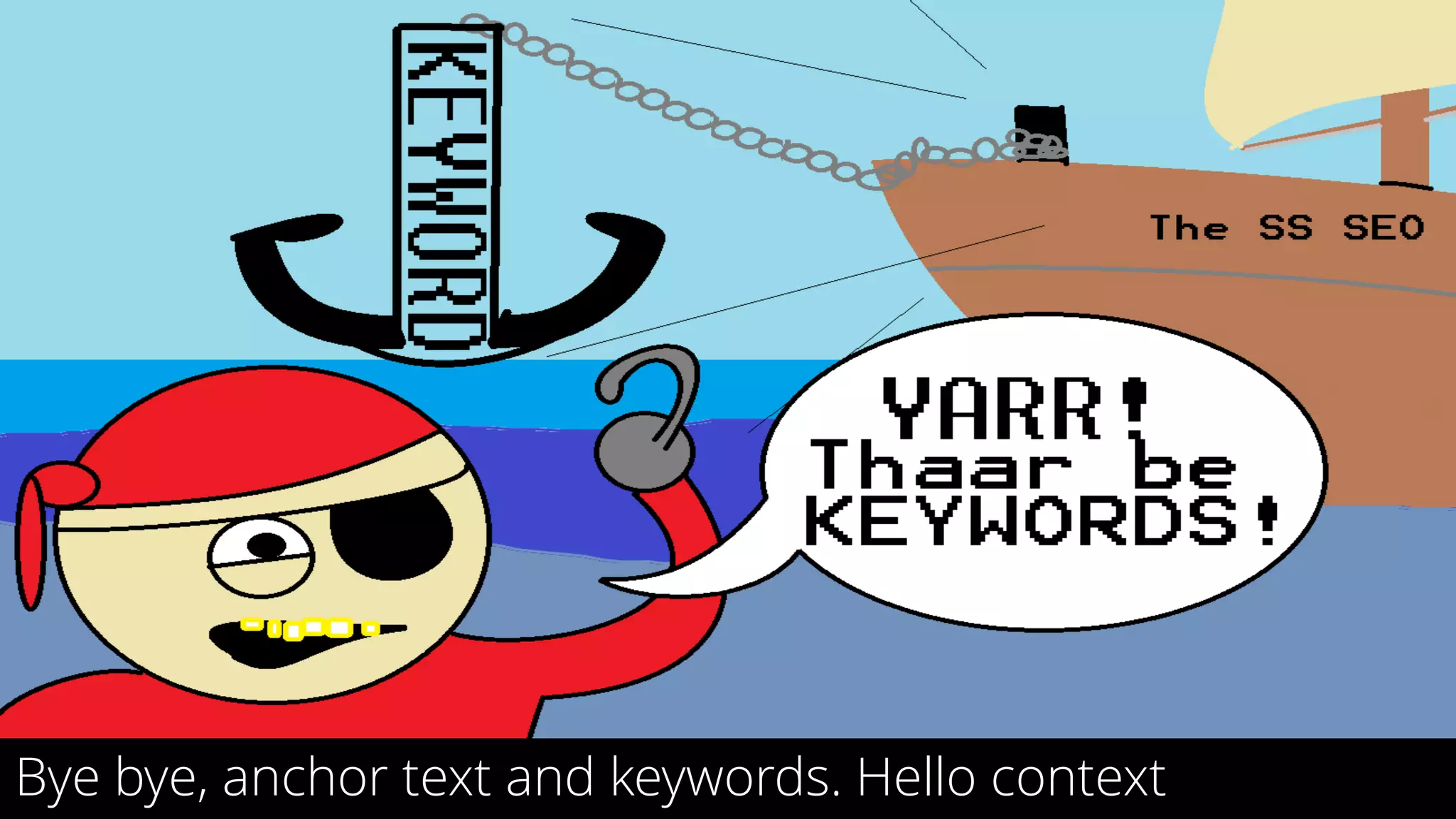 13
Bye bye, anchor text and keywords. Hello context
 