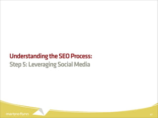 Understanding the SEO Process:
Step 5: Leveraging Social Media




                                  47
 