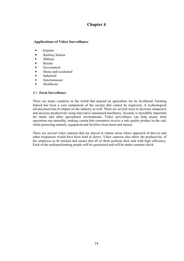 Video Surveillance Report