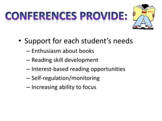 Phase Two Goals	Students will . . .Enjoy reading books of their own selection