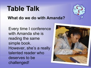 Read appropriately challenging books