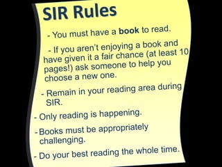 	Having them read out of their comfort zone (current reading level or lower) has proven to stretch their minds in ways that have amazed me. They have learned how to select books that are a challenge to them, and devour them, to only quickly get another that is on their reading list. 