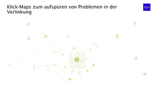 Klick-Maps zum aufspüren von Problemen in der
Verlinkung
 