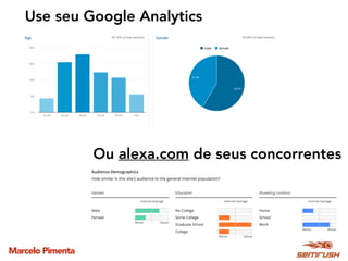 Marcelo Pimenta
Use seu Google Analytics
Ou alexa.com de seus concorrentes
 