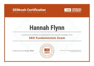 semrush seo certification