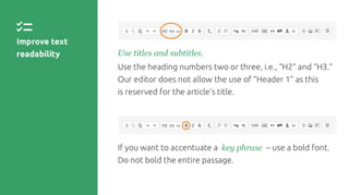 SEMrush blog design guidelines | PDF