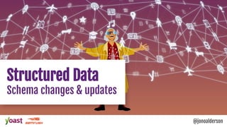 @jonoalderson
Structured Data
Schema changes & updates
 