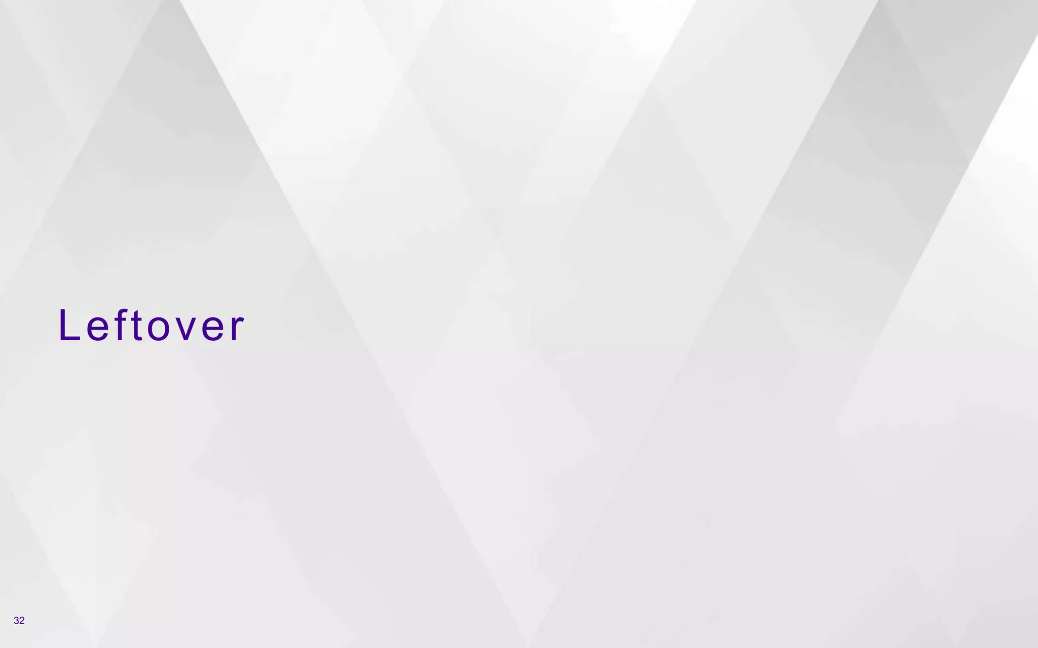 Lef tover 
32 
 