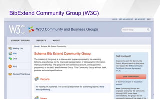 BibExtend Community Group (W3C)
 