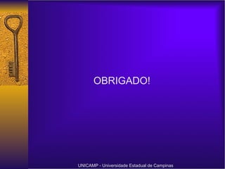 OBRIGADO! UNICAMP - Universidade Estadual de Campinas 