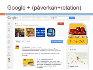 Google + (påverkan+relation)
 