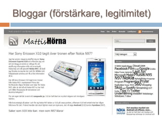 Bloggar (förstärkare, legitimitet)
 