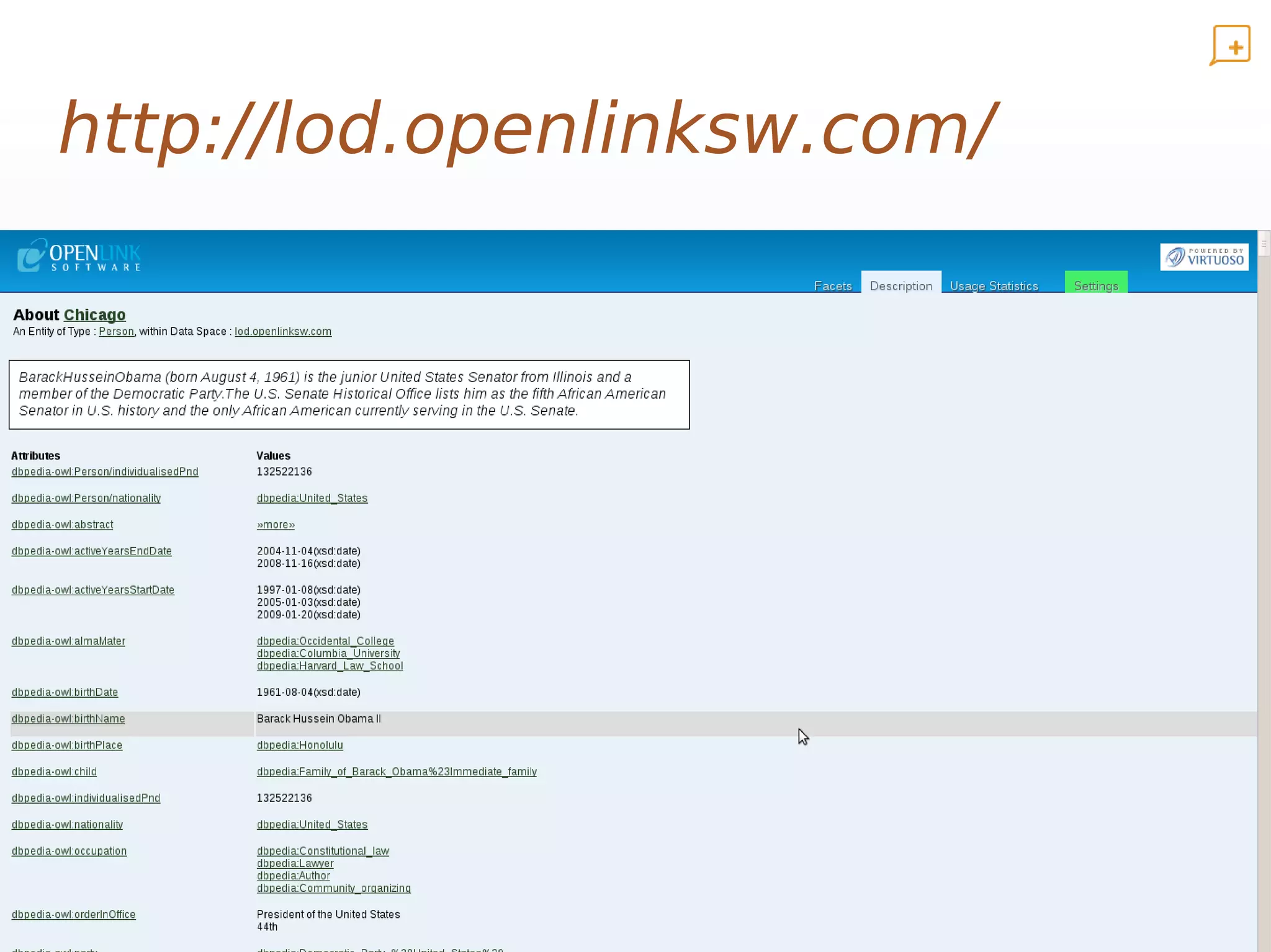http://lod.openlinksw.com/
 
