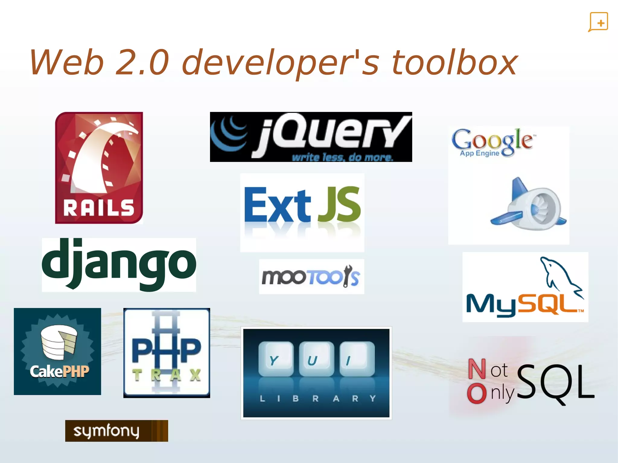 Web 2.0 developer's toolbox
 