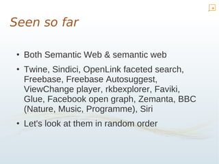Before we start



 What is a semantic web user
          interface?
 