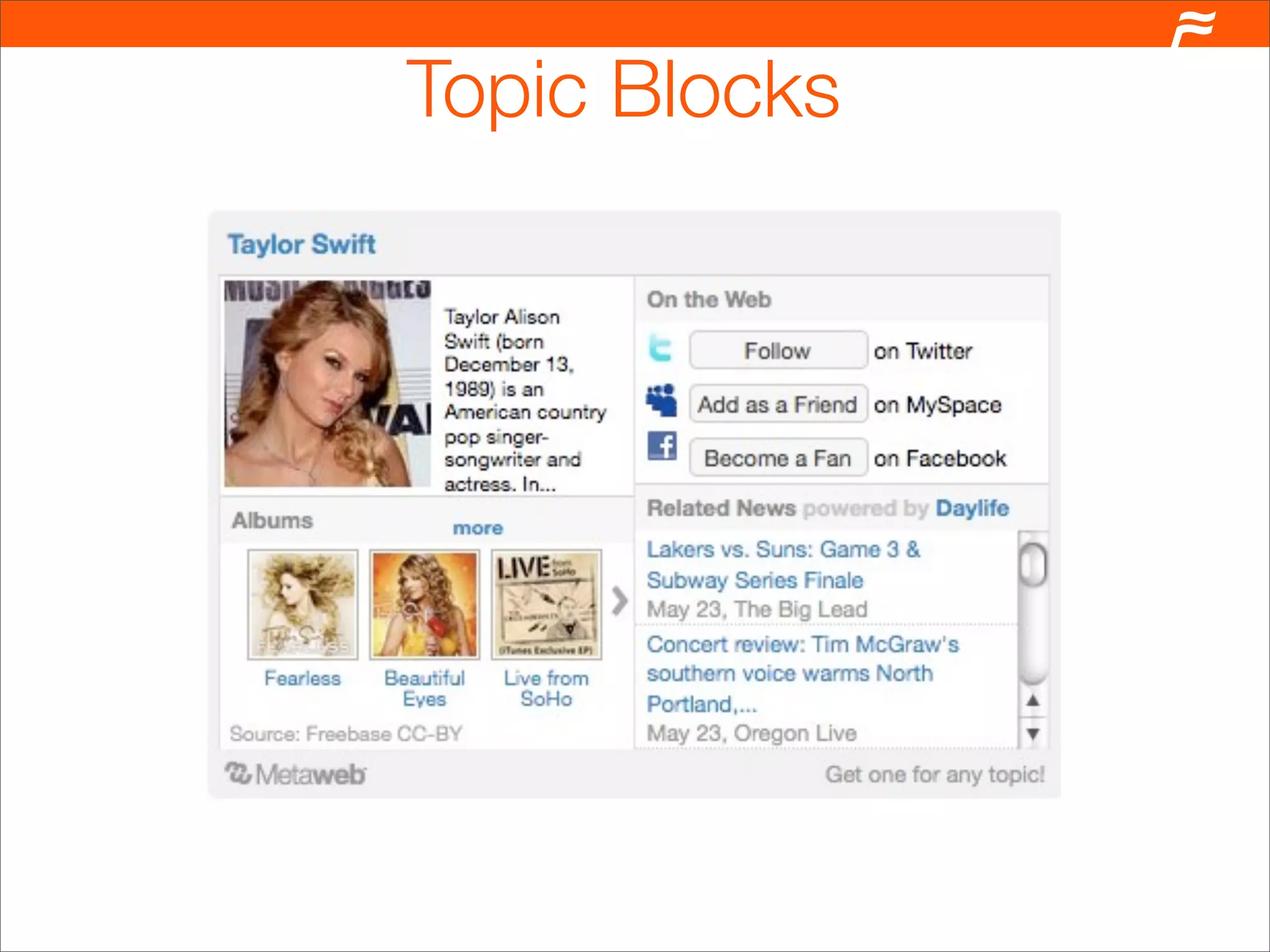 Topic Blocks
 