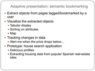 Query processing on the Web - research challenges and opportunities Large amount of semantic dataData inconsistent, redundant, and low quality Large amount of data embedded in text Large amount of sourcesLarge amount of links between sourcesOptimization parallelization, 