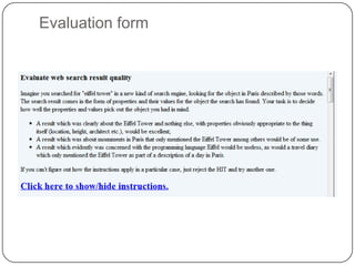 AmbiguityRecall: query processing is matching at the level of syntax and semantics Ambiguities arise when data or query allow for multiple interpretations, i.e. multiple matchesSyntactic, e.g. works vs. works atSemantic, e.g. works vs. employ“Aboutness”, i.e., contain some elements which represent the correct interpretation Ambiguities arise when matching elements of different granularitiesDoes icontains the interpretation for j, given some part(s) of i (syntactically/semantically) match jE.g. Berlin vs. “…we went to the same university, and also, we shared an apartment in Berlin in 2008…”Strictly speaking, ranking is performed after syntactic / semantic matching is done!
