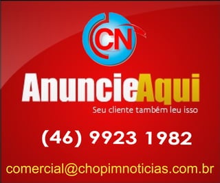 (46) 9923 1982
comercial@chopimnoticias.com.br
 