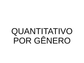 QUANTITATIVO
POR GÊNERO

 