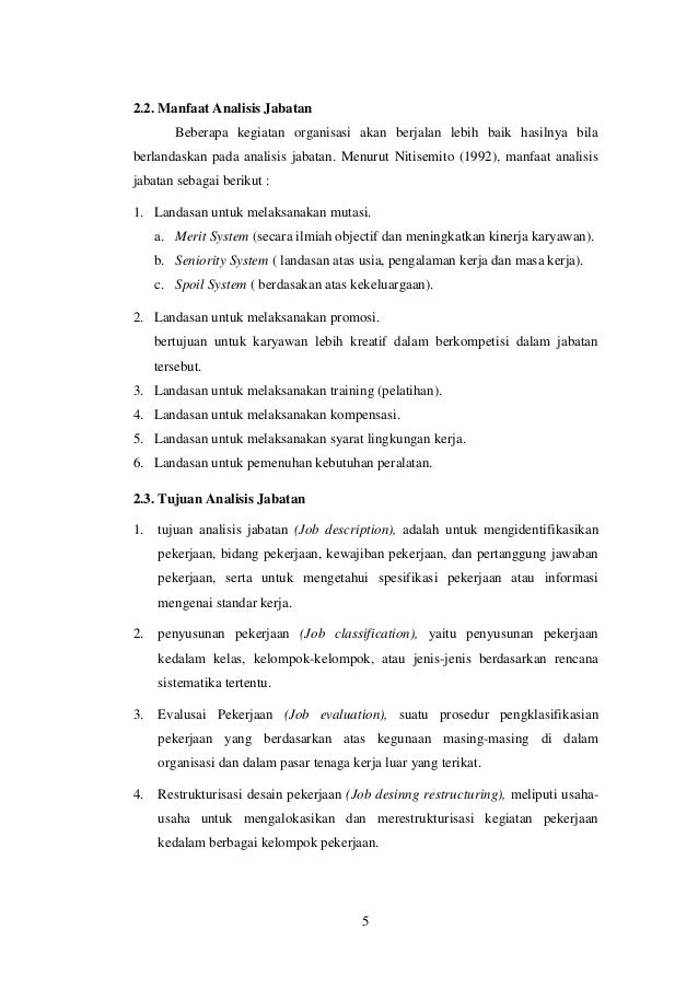 Contoh Deskripsi Jabatan Dan Spesifikasi Jabatan Sekali