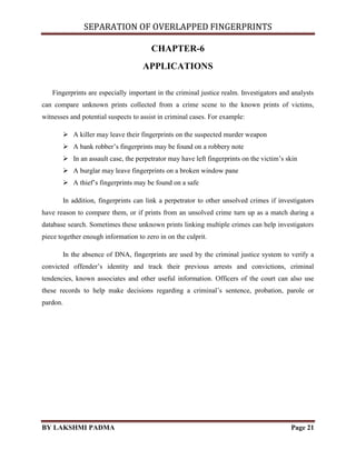 SEPARATION OF OVERLAPPED FINGERPRINTS | PDF