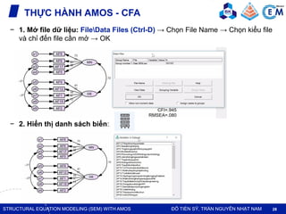 Structural Equation Modeling (SEM) with AMOS | PDF