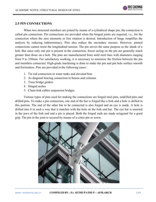 Strutural Pin Validation Using Standard SEM VI 3602 Structural Design of Steel, B ARCH, ANNA UNIVERSITY ...