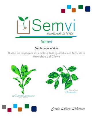 Semvi
Sembrando la Vida
Diseño de empaques sostenibles y biodegradables en favor de la
Naturaleza y el Cliente
Jesús Nava Meneses
 