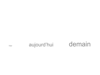hier   aujourd’hui   demain
 