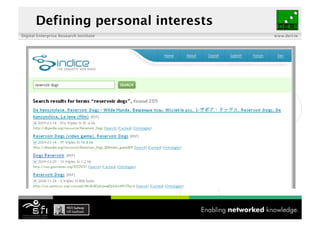 Digital Enterprise Research Institute www.deri.ie
Defining personal interests
34
 