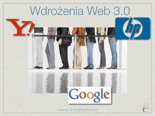 Wdrożenia Web 3.0




    Copyright @ KnowledgeHives.com
 